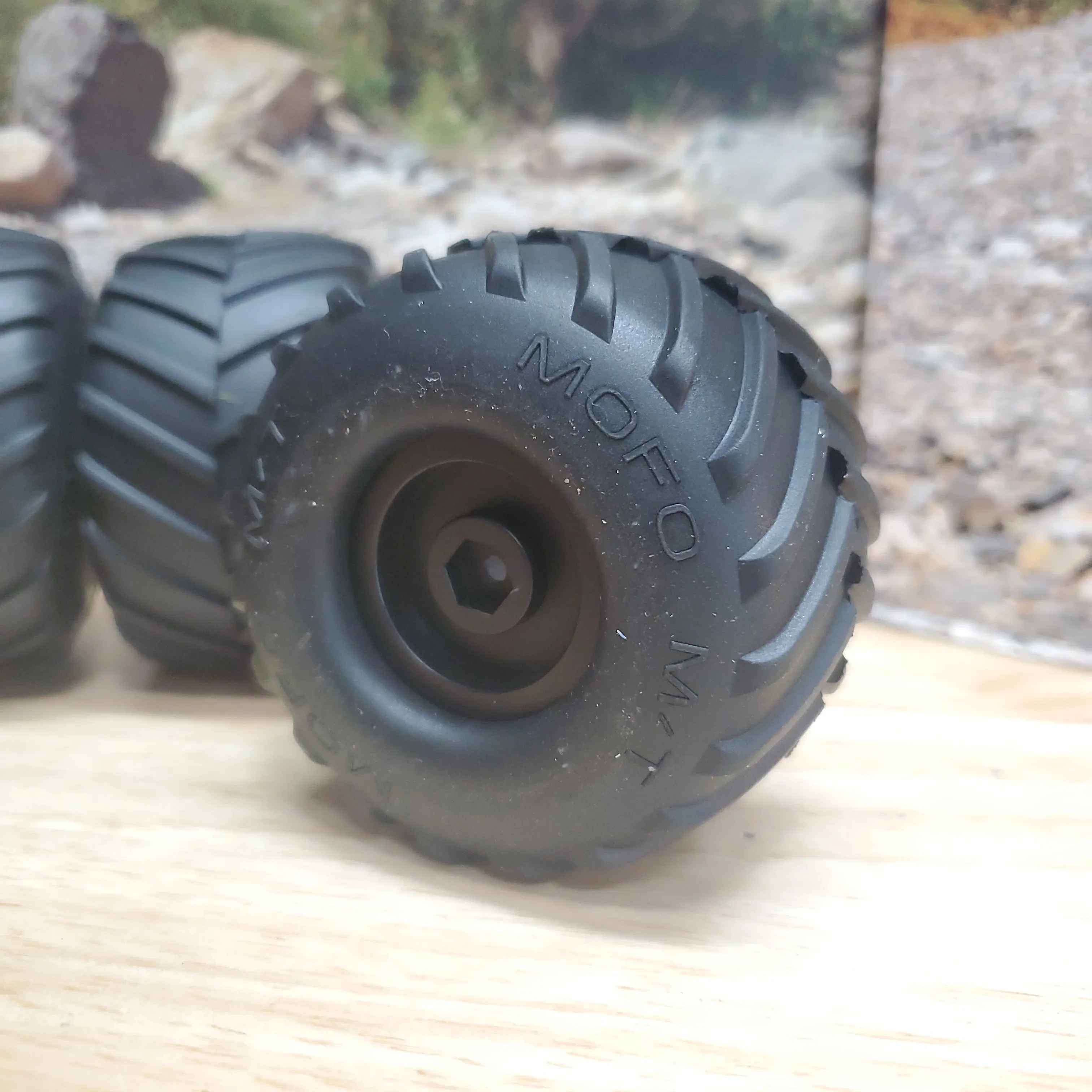 Monster Truck 70x42.5mm 1.2" Complete Tires and wheels scx24, trx4m, FMS Smasher... - Image 4