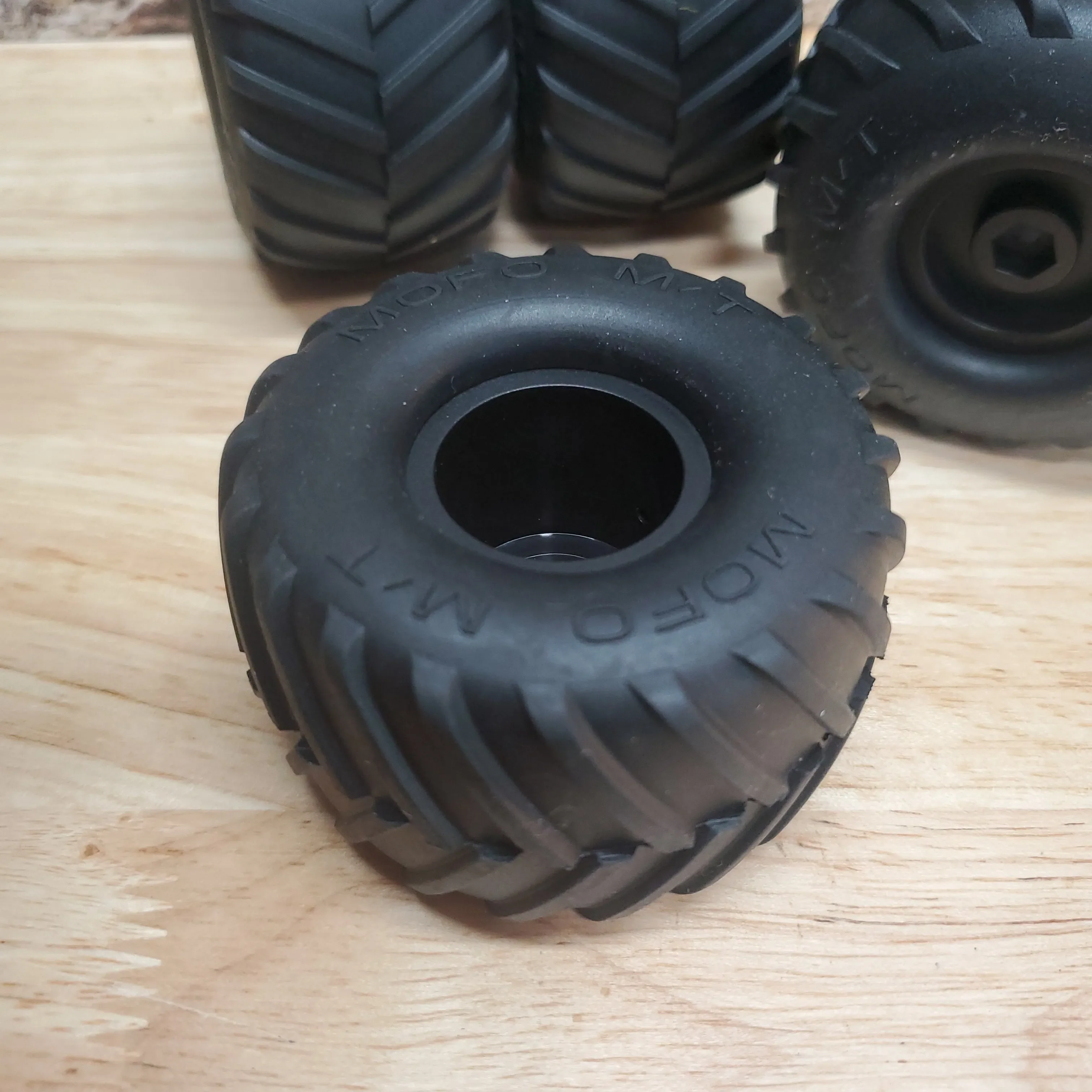 Monster Truck 70x42.5mm 1.2" Complete Tires and wheels scx24, trx4m, FMS Smasher... - Image 5