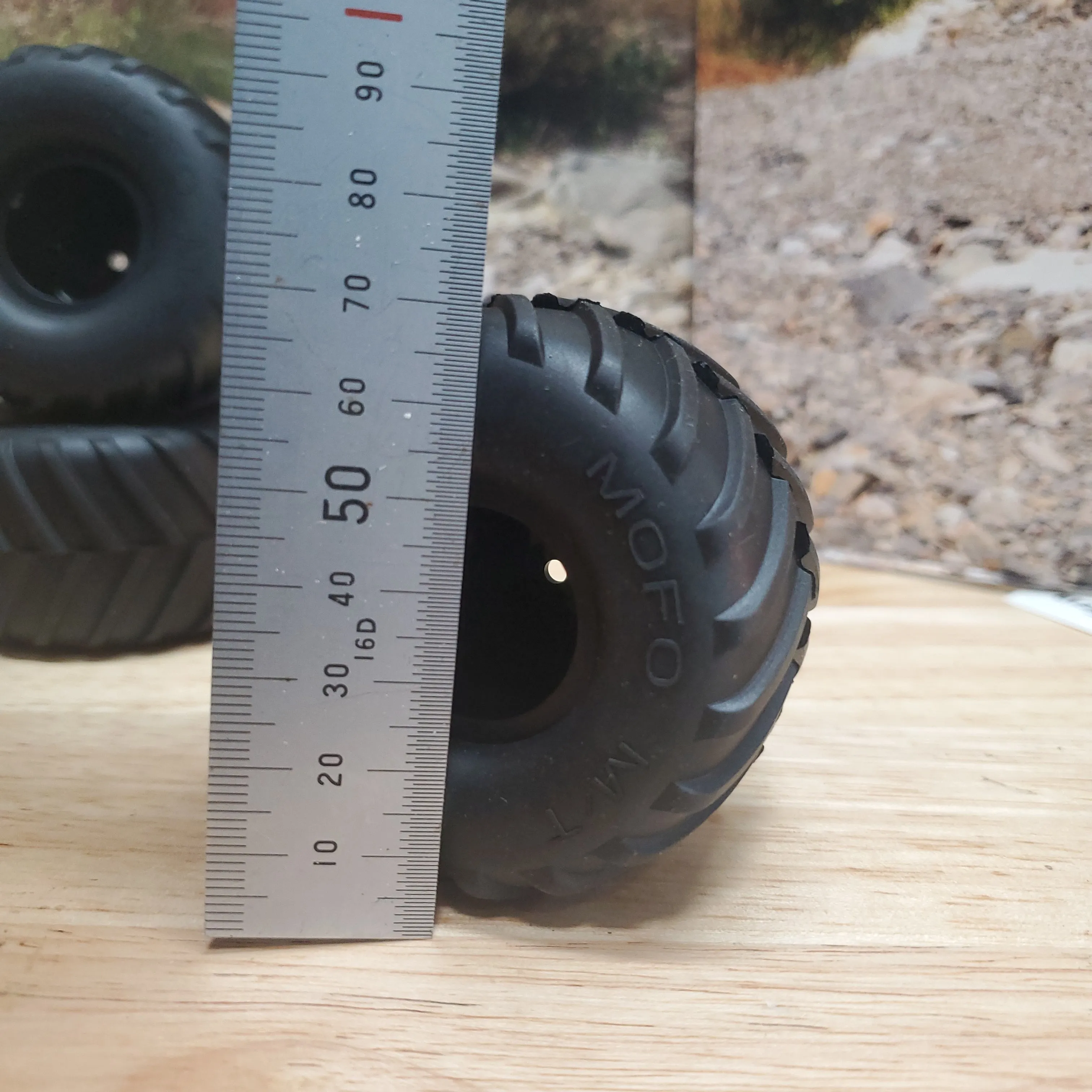 Monster Truck 70x42.5mm 1.2" Complete Tires and wheels scx24, trx4m, FMS Smasher... - Image 6