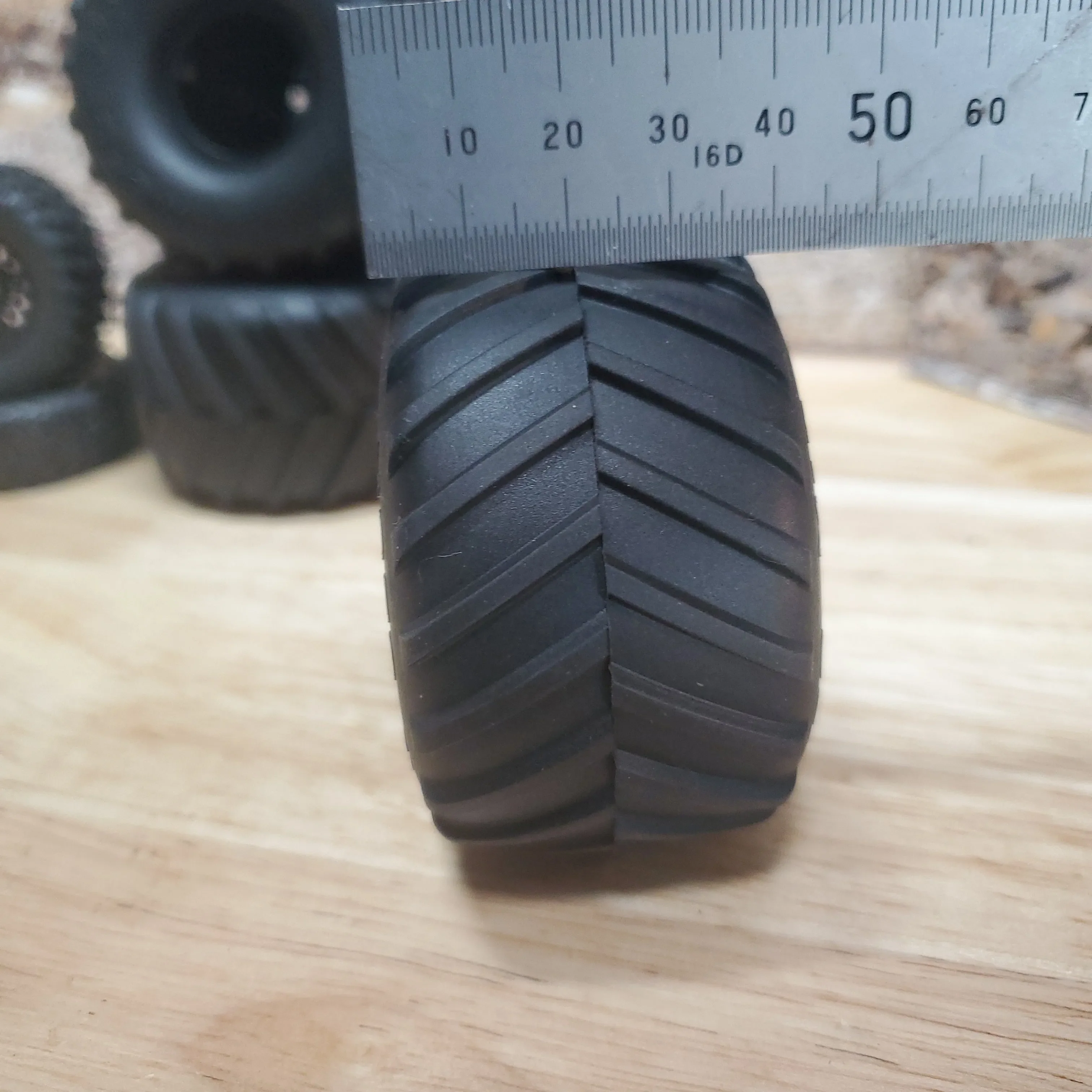 Monster Truck 70x42.5mm 1.2" Complete Tires and wheels scx24, trx4m, FMS Smasher... - Image 7
