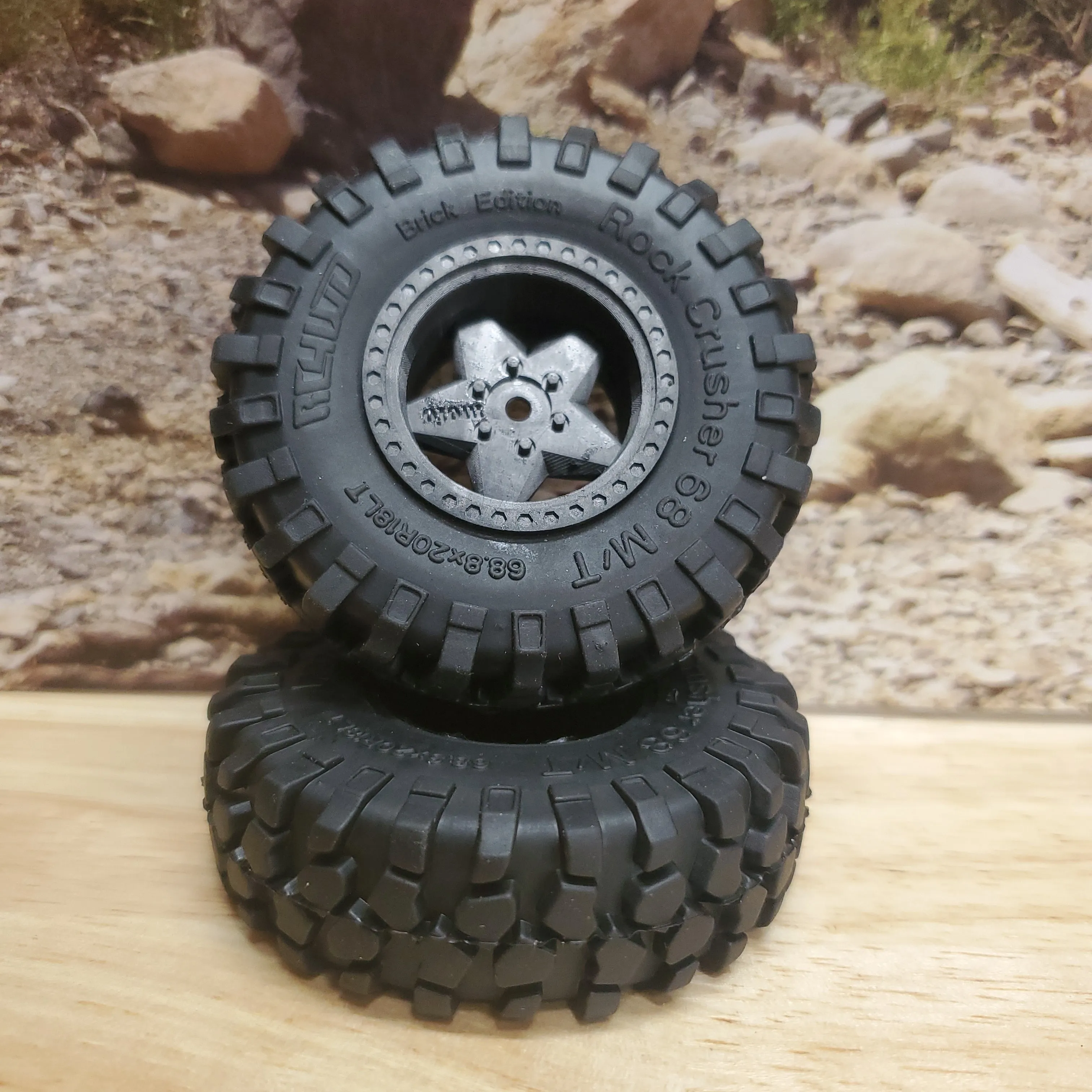 RC4WD | Rock Crusher M/T Brick Edition (67mm x 23mm) 1.2" / 1.3" Tires (Sold by Pair) (Z-T0165) - Image 5