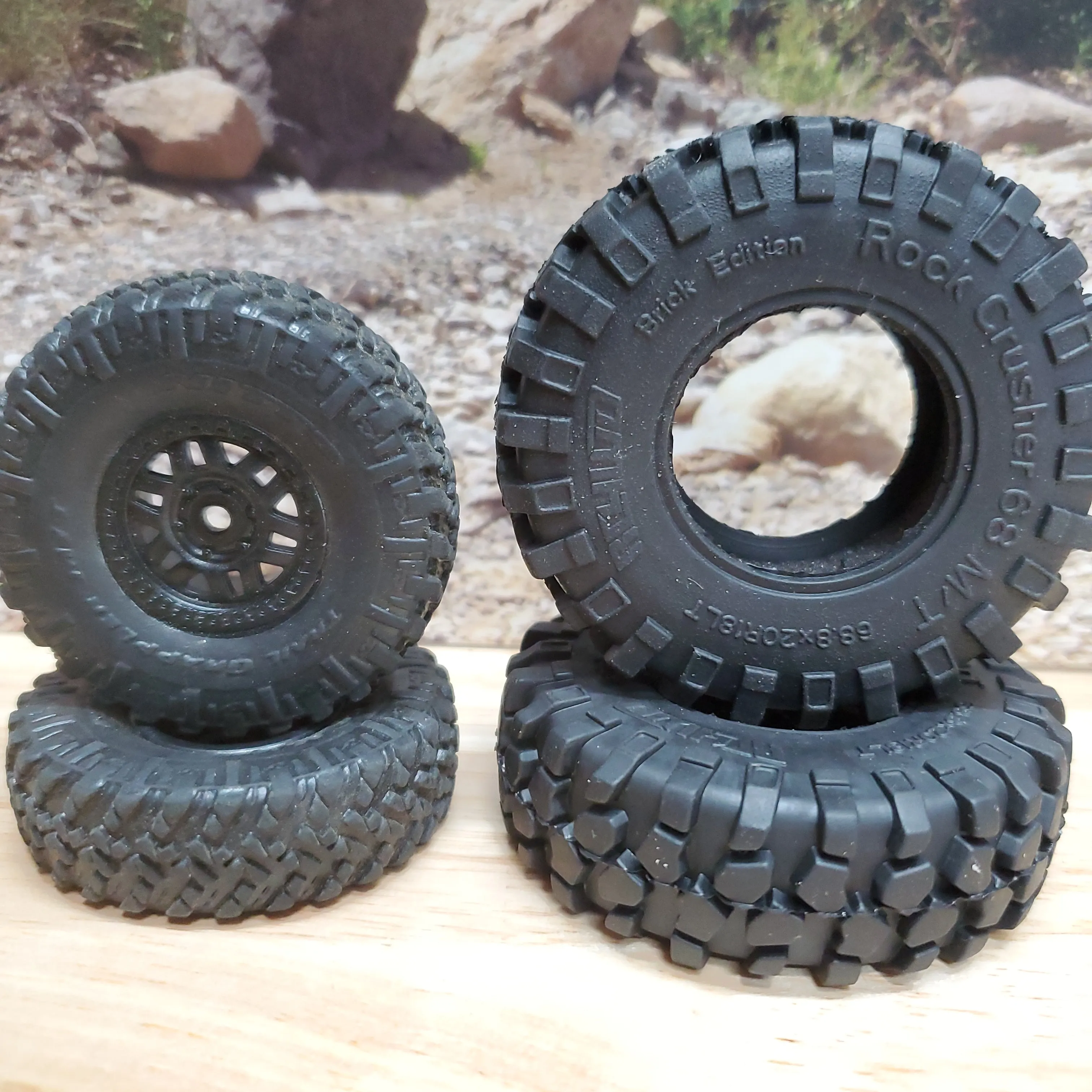 RC4WD | Rock Crusher M/T Brick Edition (67mm x 23mm) 1.2" / 1.3" Tires (Sold by Pair) (Z-T0165) - Image 7